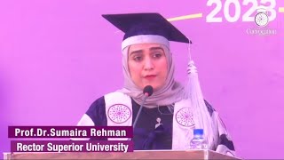 Superior Convocation 2023 | Rector Prof. Dr. Sumaira Rehman Speech